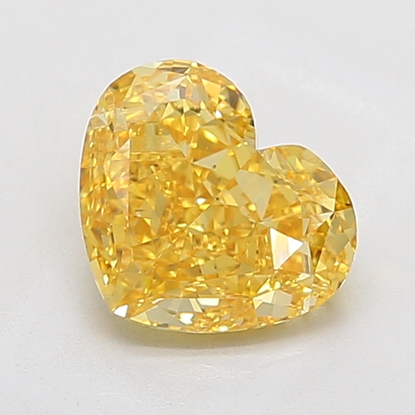 2.54 ct Heart lab grown diamond Yellow VS2