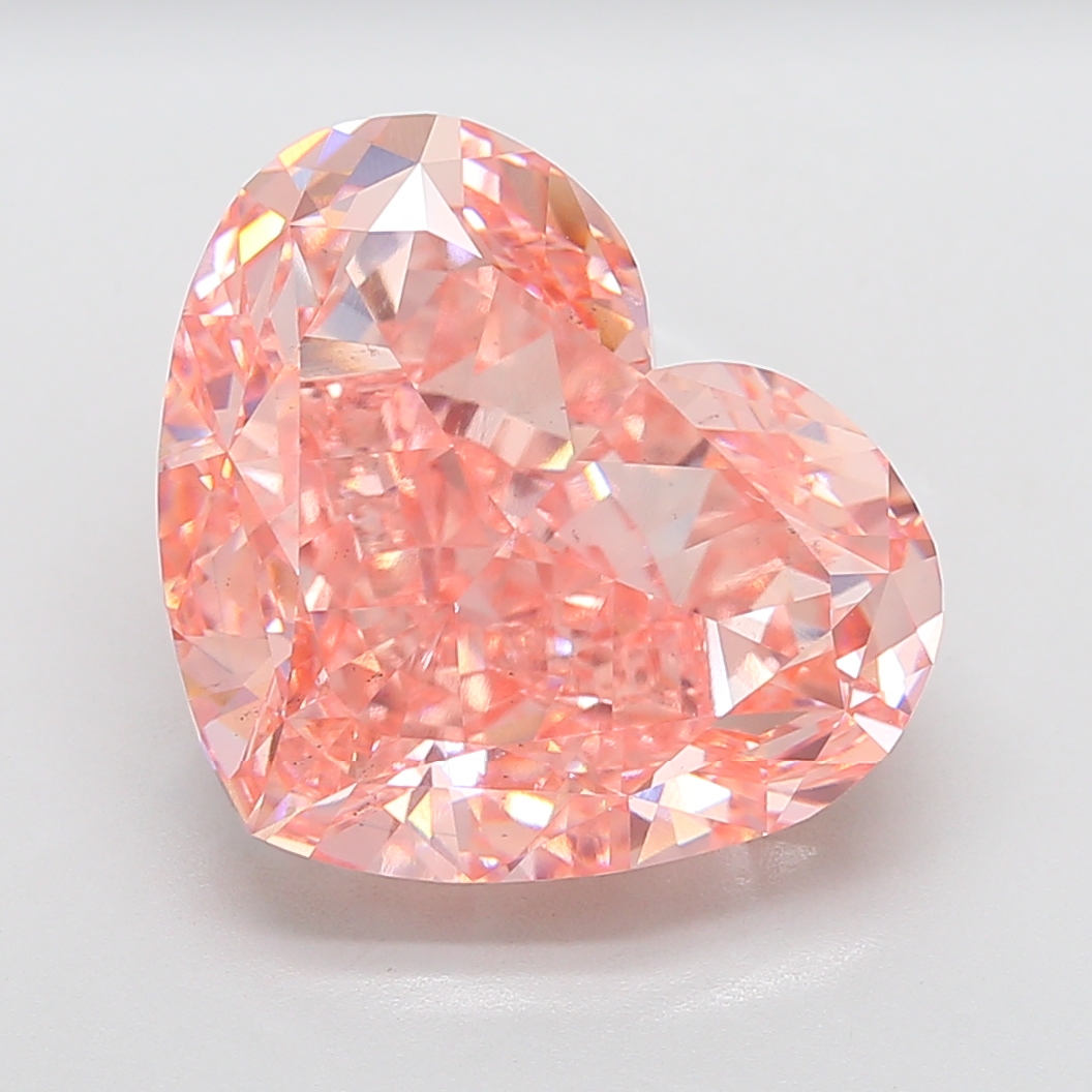 18.13 ct Heart lab grown diamond Pink VS2