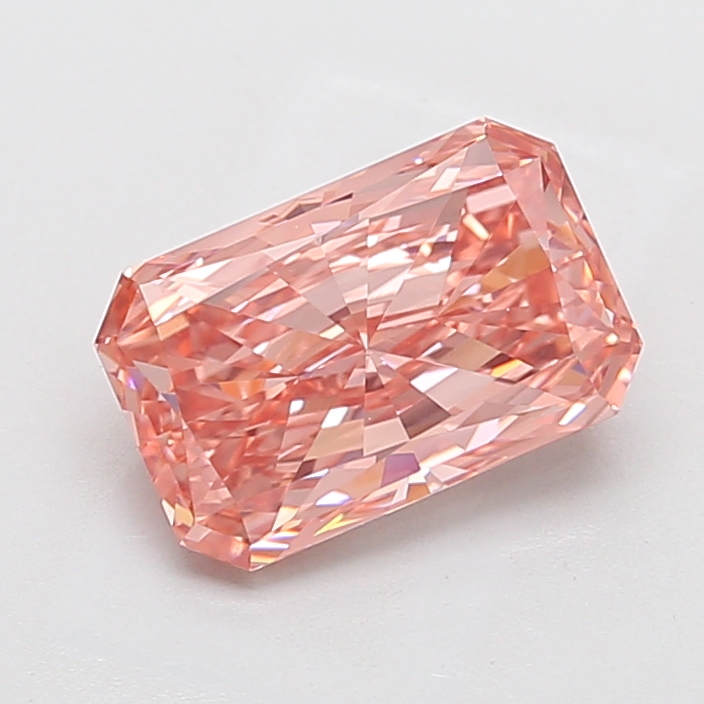 2.99 ct Radiant lab grown diamond Pink VVS2