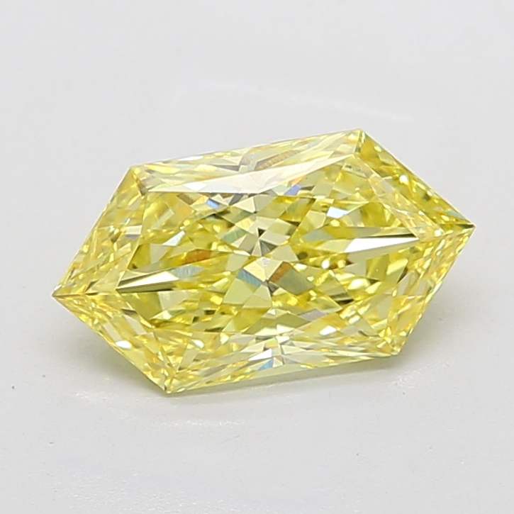 3.03 ct Hexagonal lab grown diamond Yellow VVS2