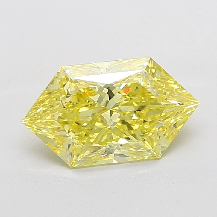 3.14 ct Hexagonal lab grown diamond Yellow SI1