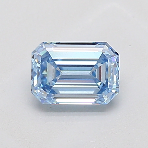 Actual 0.94 carat Vivid Blue Emerald lab-grown diamond