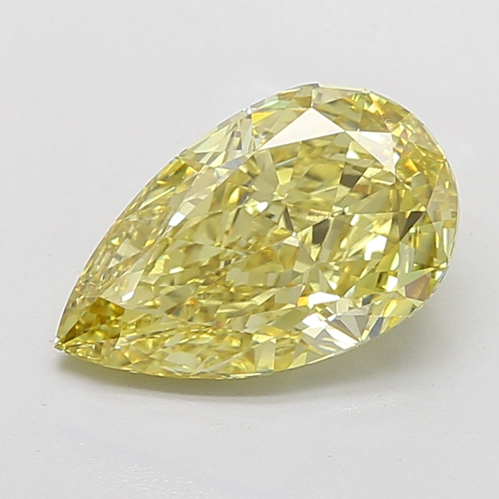 4.61 ct Pear lab grown diamond Yellow VVS2