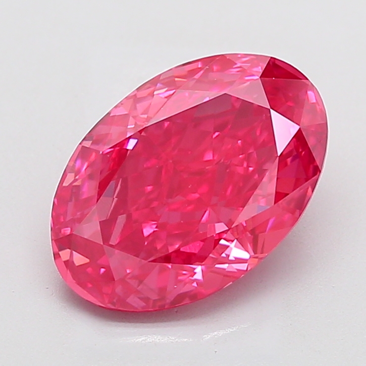 4.61 ct Oval lab grown diamond Pink VVS2