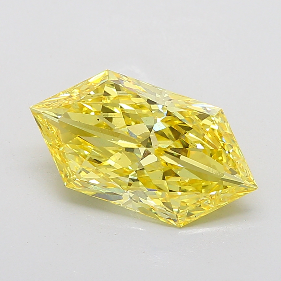 5.43 ct Hexagonal lab grown diamond Yellow VS2