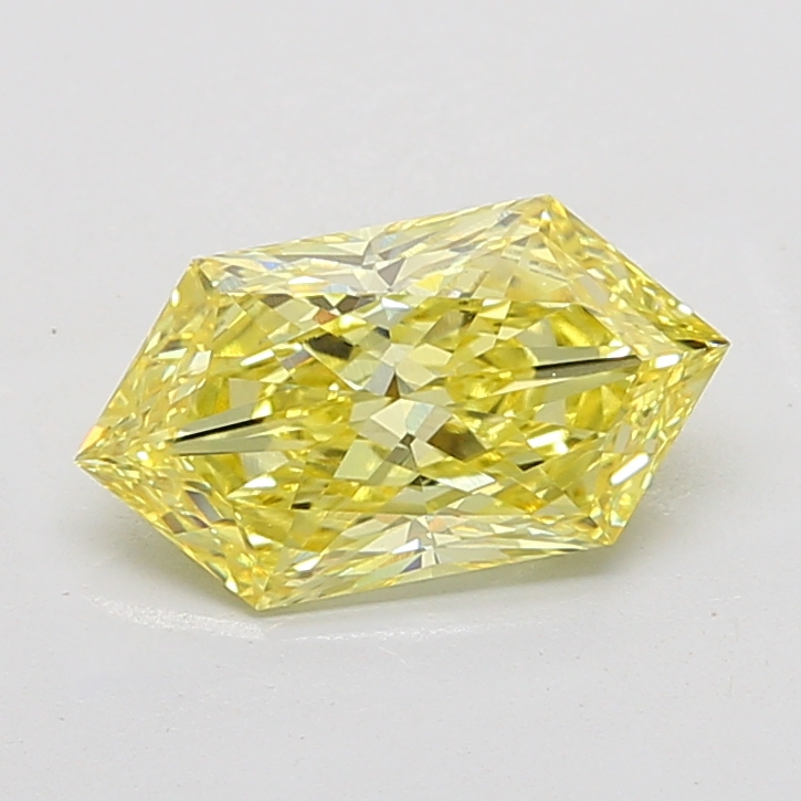 3.65 ct Hexagonal lab grown diamond Yellow VS1
