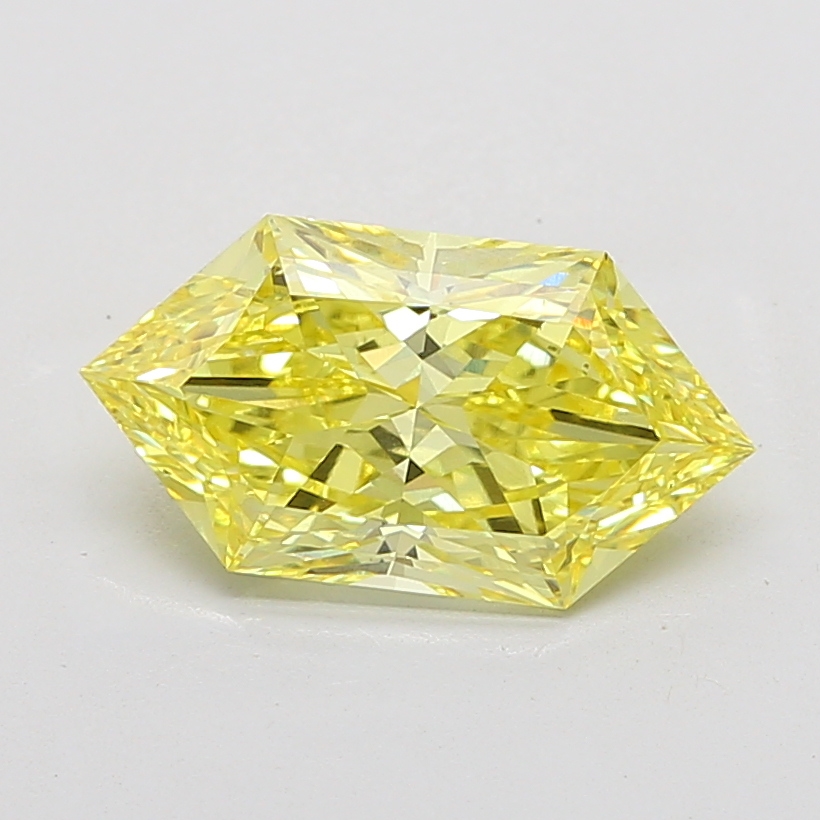4.00 ct Hexagonal lab grown diamond Yellow VS1