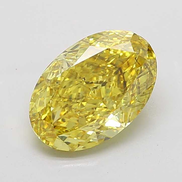 4.51 ct Oval lab grown diamond Yellow SI1