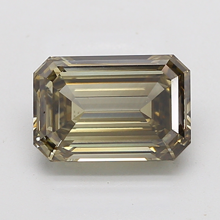 4.58 ct Emerald lab grown diamond Yellow VS1